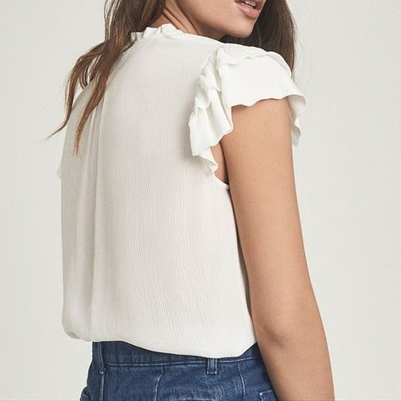 NWT REISS | Bella Flutter Sleeve Top - Picture 4 of 4